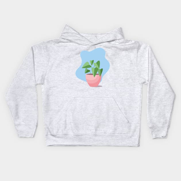 Potted Plant Kids Hoodie by ceassg